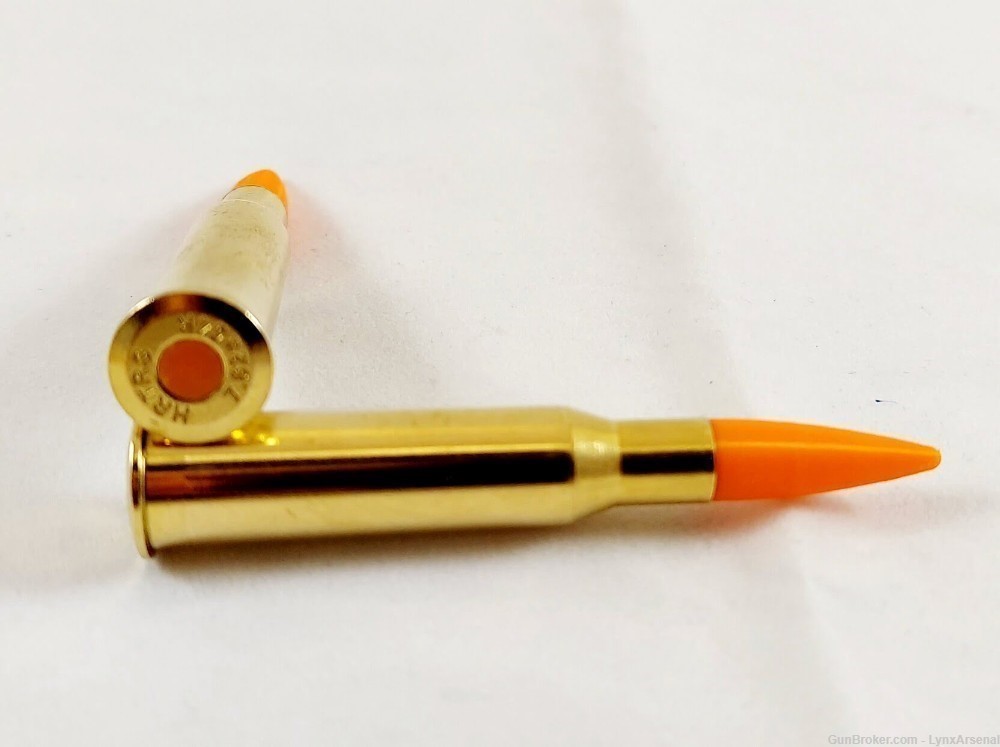 7.62x54R Brass Snap caps / Dummy Training Rounds - Set of 5 - Orange-img-1