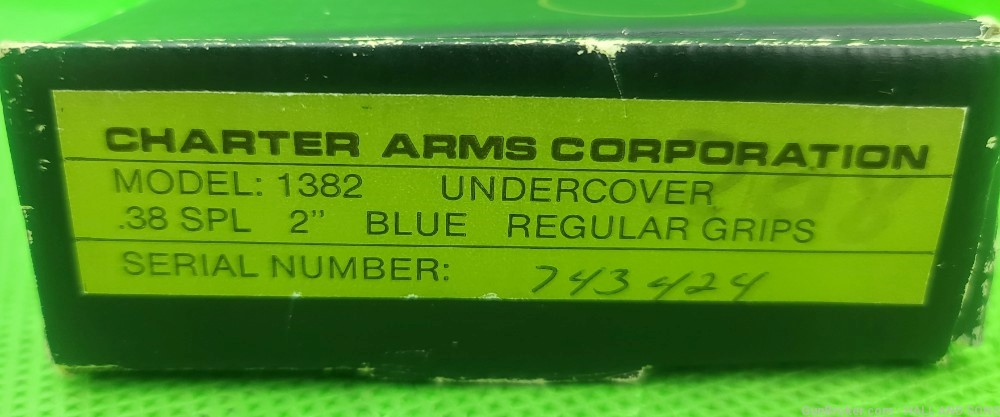 Charter Arms * UNDERCOVER * 38 Special * 2" NEW OLD STOCK IN ORIGINAL BOX-img-3