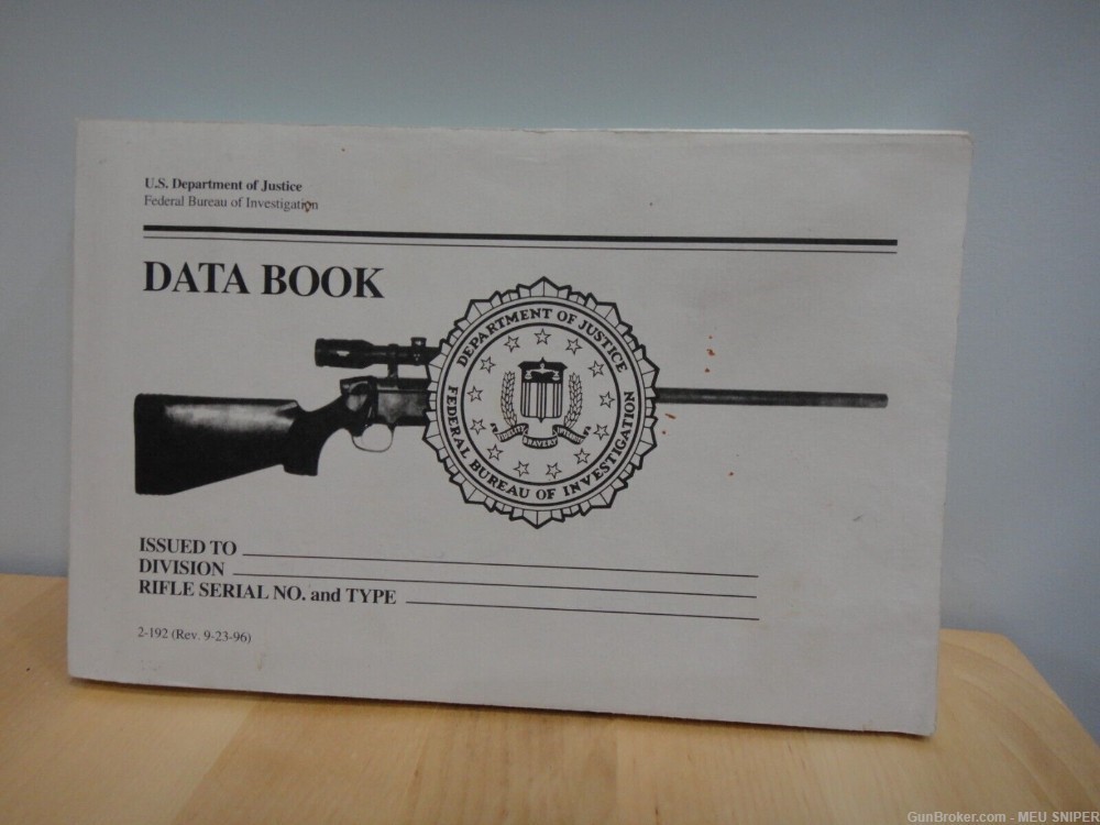 Rare FBI Department of Justice Sniper School Data Book REV 9-23-96 2-192-img-0