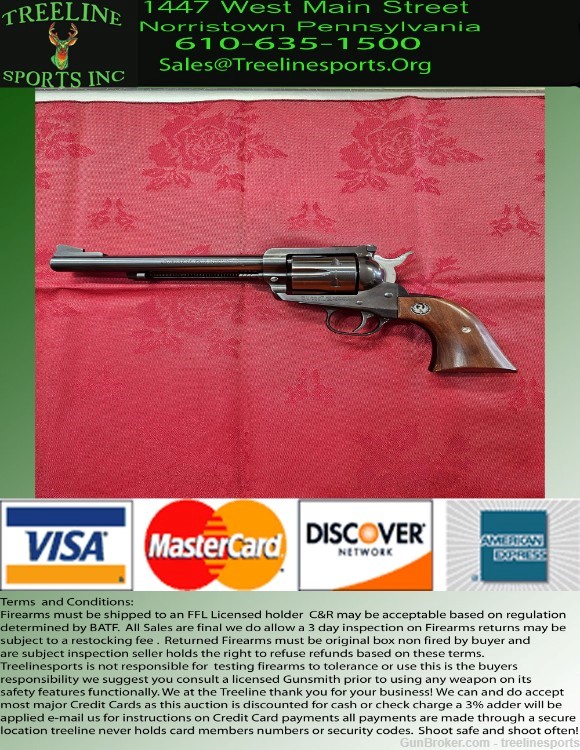 Ruger New Model Blackhawk 357 Magnum single action cowboy Revolver-img-0