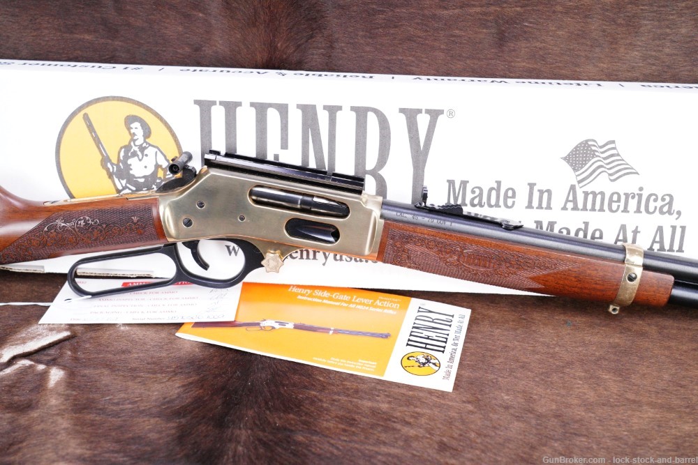 Henry Side Gate Brass H024-4570 .45-70 Gov't 20" Lever Action Rifle, 2022-img-4