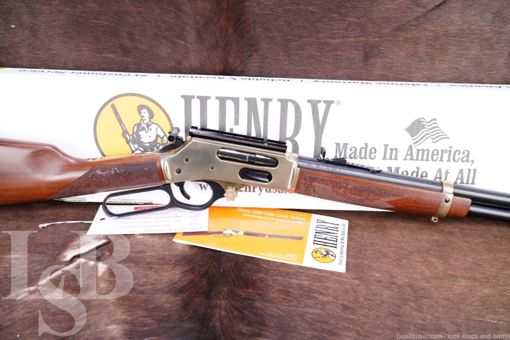Henry Side Gate Brass H024-4570 .45-70 Gov't 20" Lever Action Rifle, 2022-img-0
