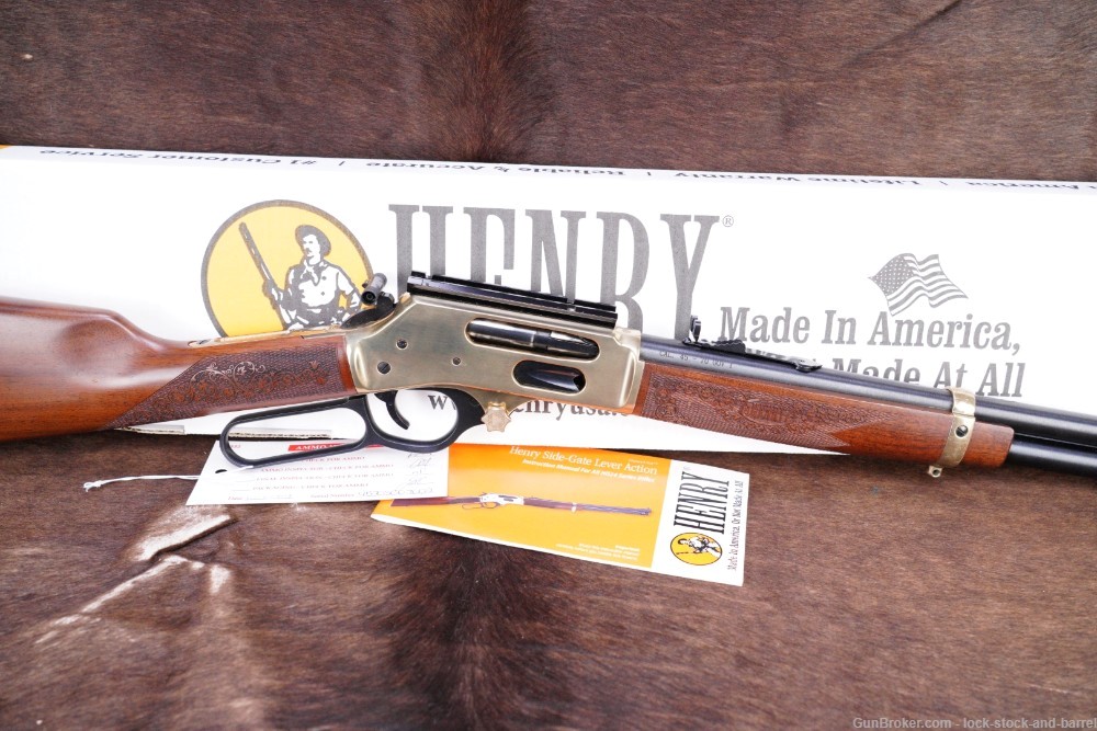 Henry Side Gate Brass H024-4570 .45-70 Gov't 20" Lever Action Rifle, 2022-img-2