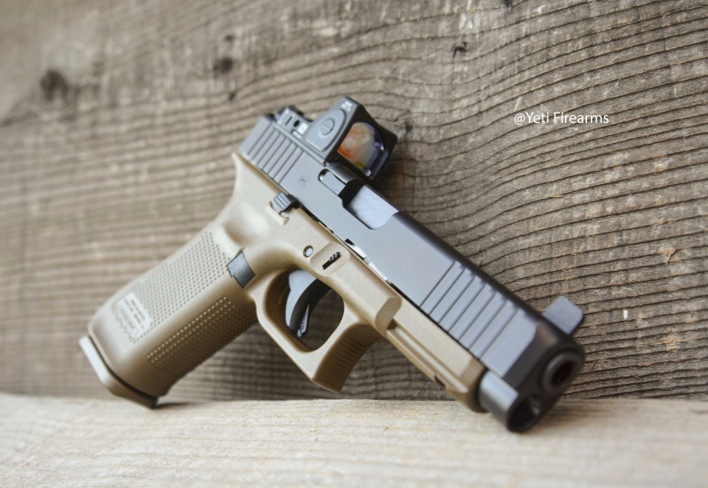 Glock 47 MOS 9mm Factory FDE Frame W/ Trijicon RM06 CHPWS Tall Night Sight -img-5