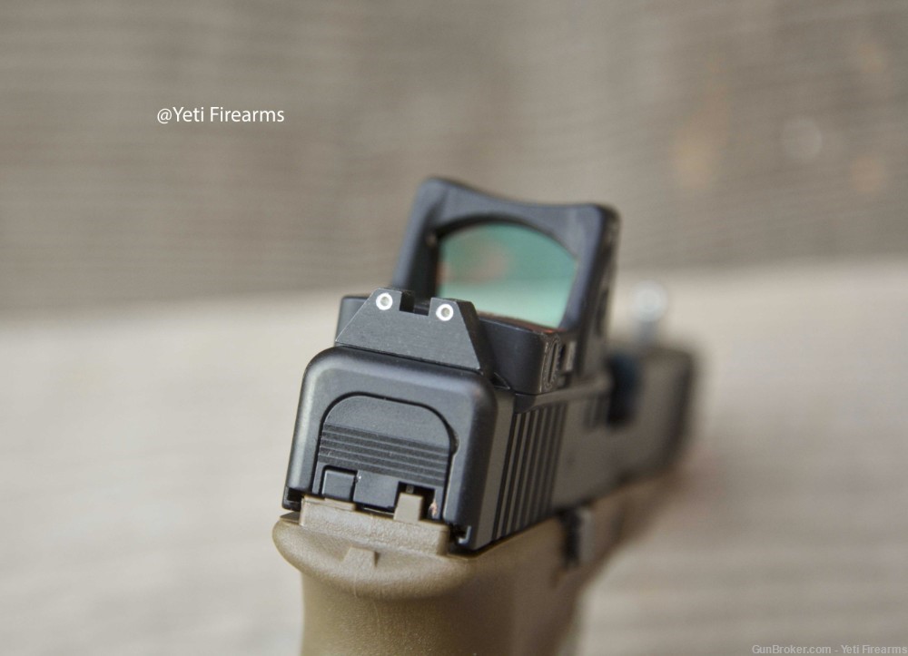 Glock 47 MOS 9mm Factory FDE Frame W/ Trijicon RM06 CHPWS Tall Night Sight -img-11