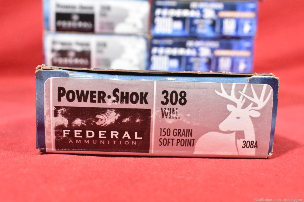 Federal 308 Win Ammo 150 GR JSP Power-Shok 308-308 308A 180ct-img-5