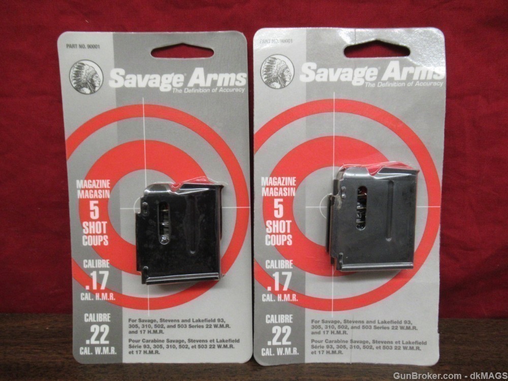 2 Savage 5rd 93 305 502 .22 WMR .17 HMR Mags-img-0