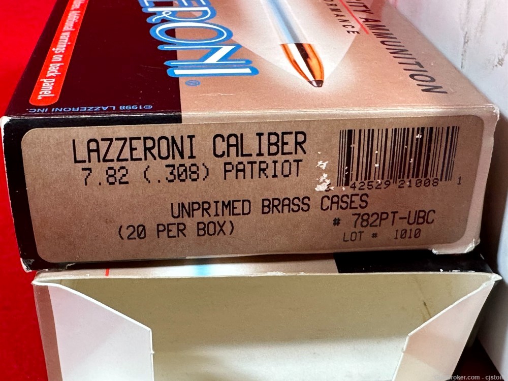 Lazzeroni 7.82 .308 Patriot 38 Rounds Ammo Ammunition-img-4