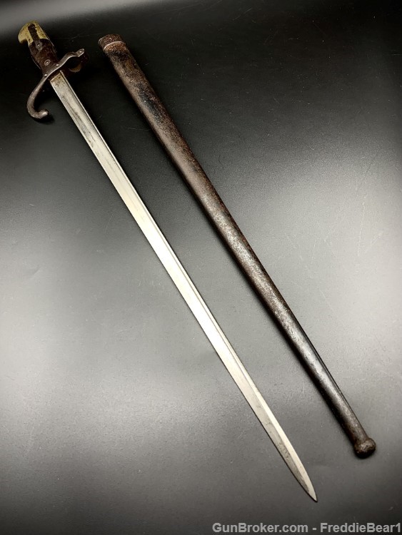  French Model 1874 Gras Bayonet and Scabbard- St Etienne Arsenal, December -img-0