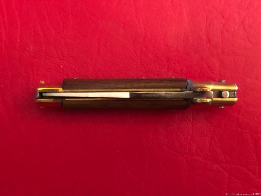 Falcon Blades Italy Manual Lockback Knife Stiletto 6 1/2” Rostfrei Wood-img-7