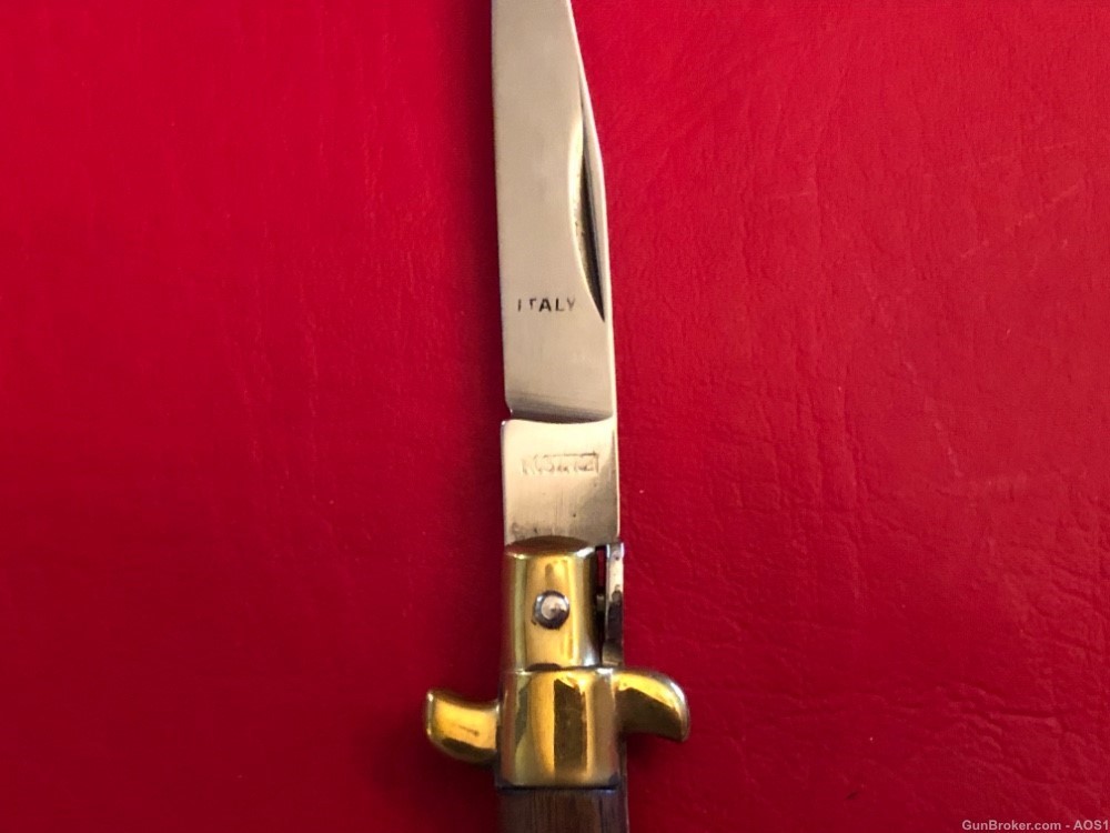 Falcon Blades Italy Manual Lockback Knife Stiletto 6 1/2” Rostfrei Wood-img-2