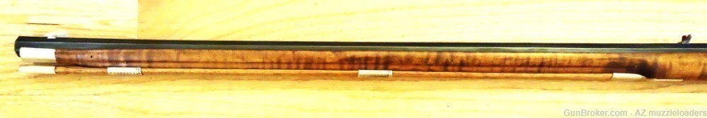 Left handed Isaac Haines Flintlock Rifle. Colerain swamped 45 Cal, Siler -img-3