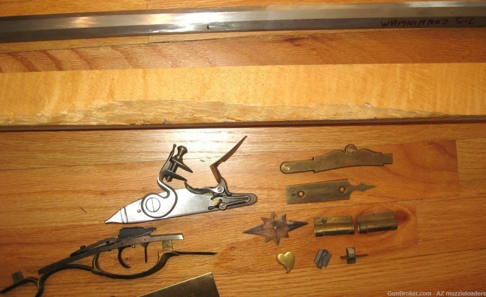 Kentucky Flintlock Rifle Parts Set, Swamped Cunningham 58 Cal, Muzzleloader-img-10