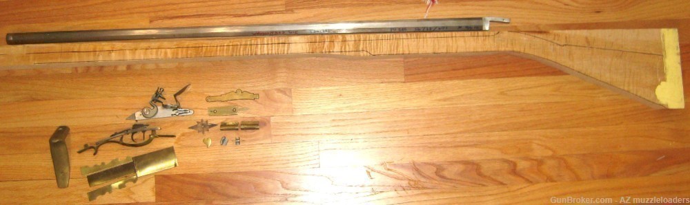 Kentucky Flintlock Rifle Parts Set, Swamped Cunningham 58 Cal, Muzzleloader-img-5