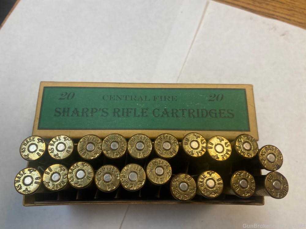 45-120 Sharps  45x3 1/4"  20 rounds New Components ( Selling as Components)-img-1