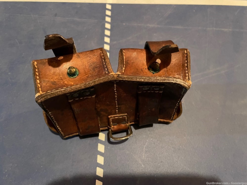 Mauser Leather Two Pocket Pouch, Yugoslavian "Cvetko"-img-1
