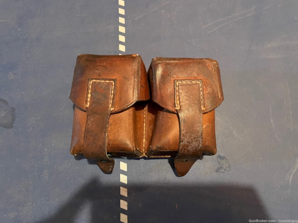 Mauser Leather Two Pocket Pouch, Yugoslavian "Cvetko"-img-0