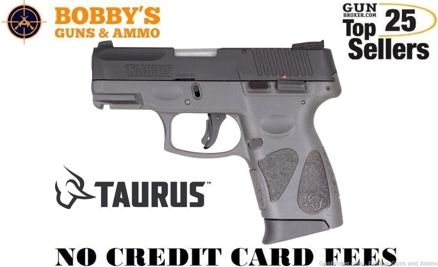 Taurus 1G2C93112G G2C 9mm (2) 12+1 3.26" Gray with Thumb Safety-img-0