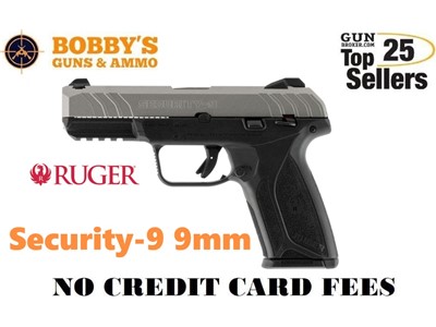 Ruger 3822 Security-9 9mm Luger 4" Barrel 15+1"THUMB SAFETY" 2-Tone