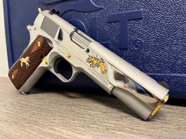 COLT 1911 GOVERNMENT TEXAS LONGHORN EDITION ONLY 500 MADE RARE TALO-img-3