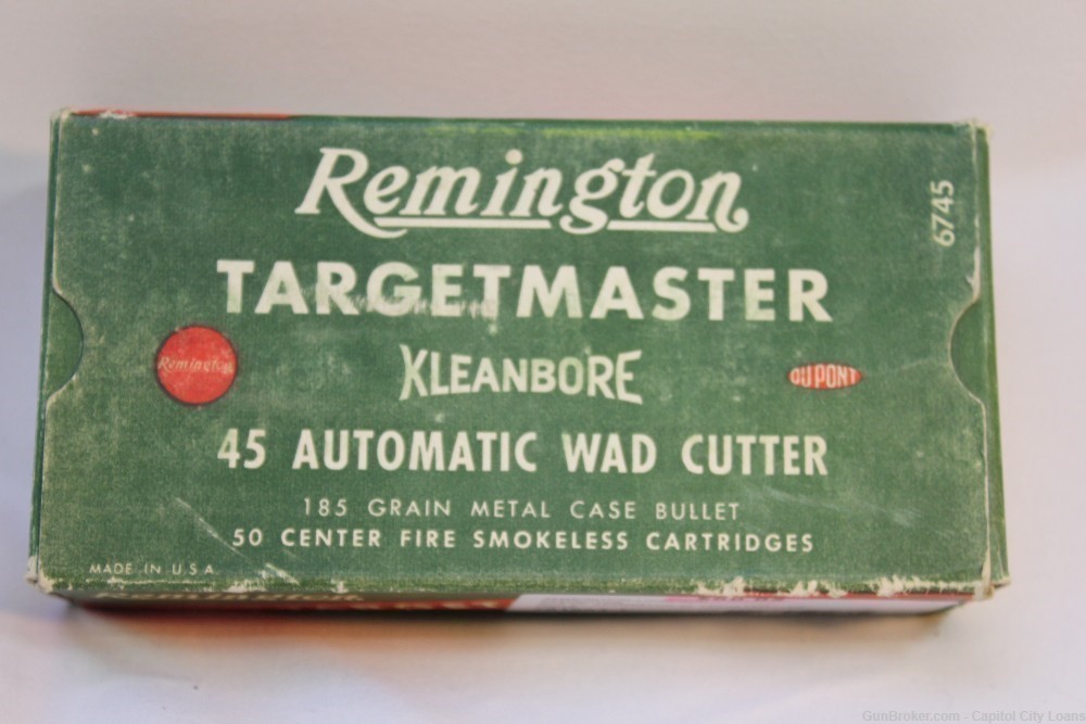 Remington Target Master Xleanbore .45 Automatic Wad Cutter - 50 Rounds-img-0