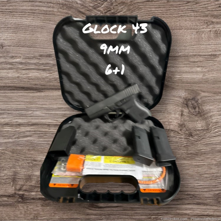 GLOCK 43 9MM  6+1 LOWEST PRICE BUY IT NOW ON GUN BROKER-img-0