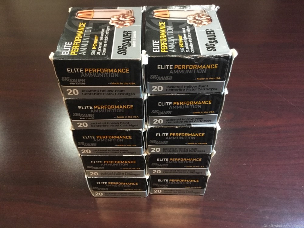 PENNY AUCTION SIG SAUER 357 SIG JHP 10 BOXES 200 ROUNDS V-CROWN-img-3