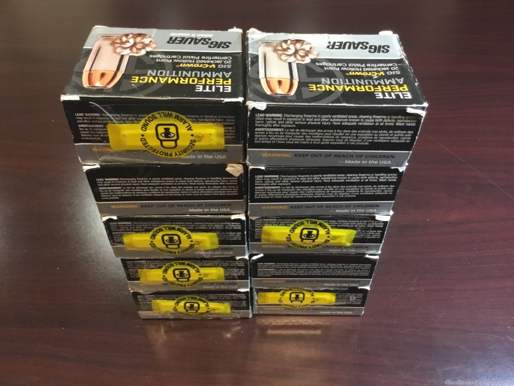 PENNY AUCTION SIG SAUER 357 SIG JHP 10 BOXES 200 ROUNDS V-CROWN-img-2