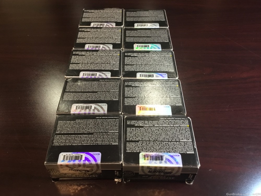 PENNY AUCTION SIG SAUER 357 SIG JHP 10 BOXES 200 ROUNDS V-CROWN-img-5