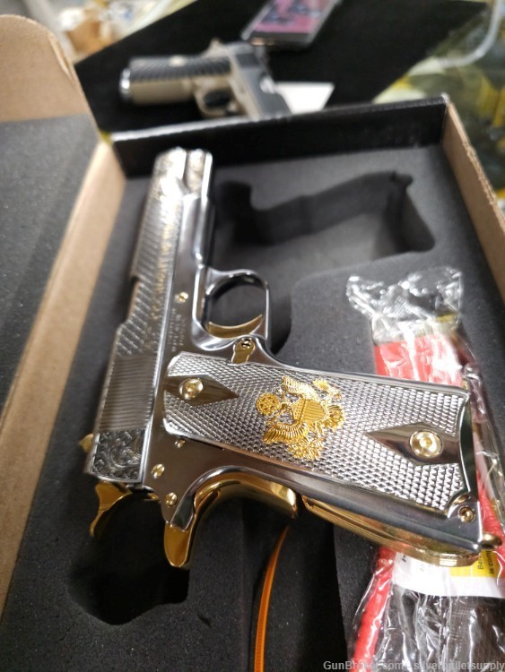 Auto Ordnance 1911A1 Trump 45 Special Edition Nickel Plated w/gold Accents-img-1
