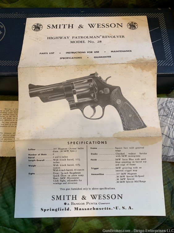 Smith & Wesson Mod 28-2 Highway Patrolman .357 Mag w factory box -img-5