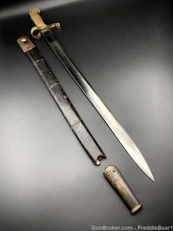 Scarce Civil War U.S. Model 1863 Sabre Bayonet and Scabbard. The “Zouave -img-0