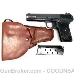 1950s Romanian Tokarev TT33C 7.62x25 Pistol 0.01 NR W Brown Leather Holster-img-2