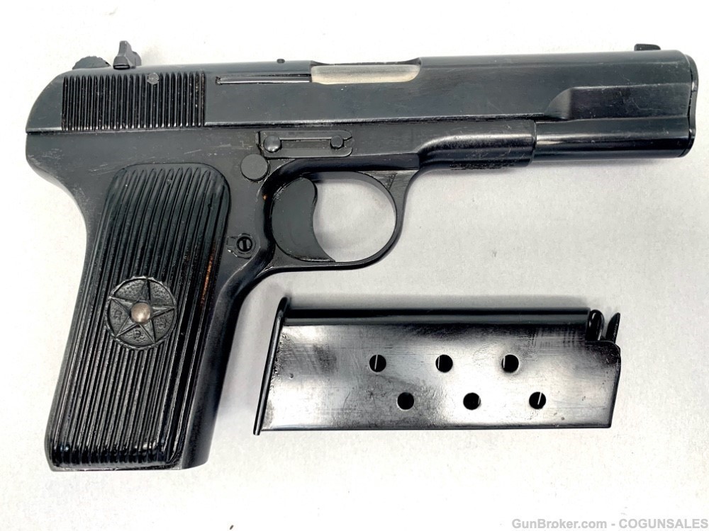 1950s Romanian Tokarev TT33C 7.62x25 Pistol 0.01 NR W Brown Leather Holster-img-1