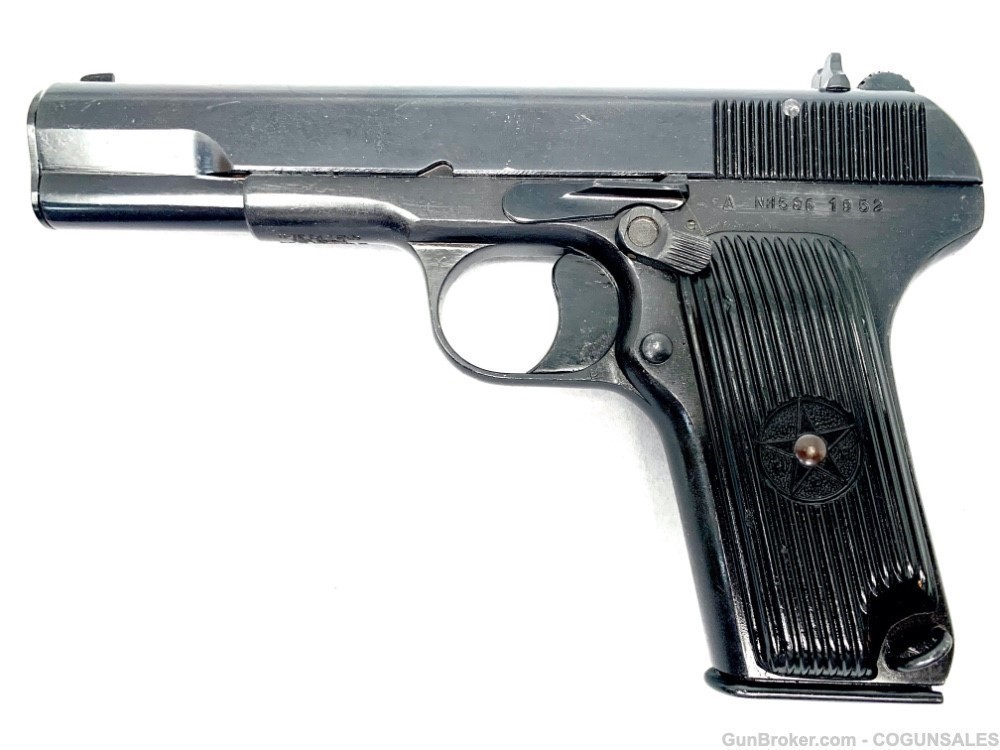 1950s Romanian Tokarev TT33C 7.62x25 Pistol 0.01 NR W Brown Leather Holster-img-0