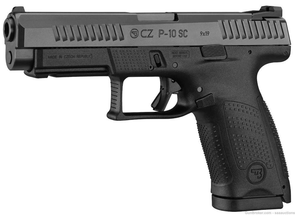CZ P-10 SC 9mm/9x19/9Para/9Luger NEW Black 15rd x2 Mags PENNY-img-7