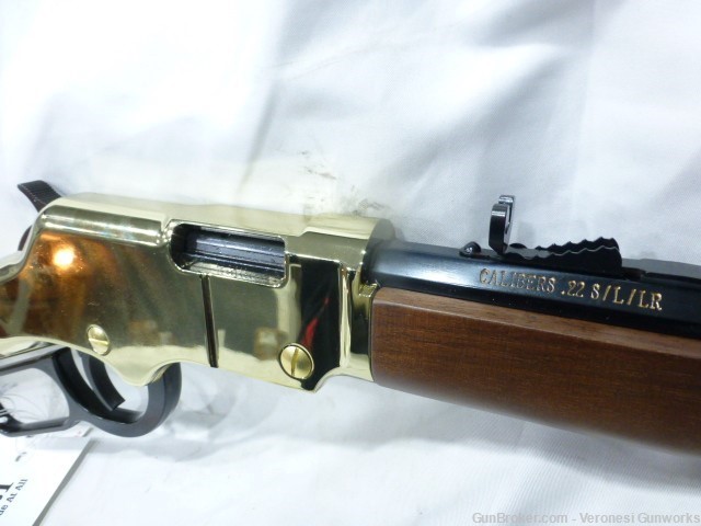 NIB Henry Golden Boy 22 S/L/LR 20" Lever Brass Receiver Wood Stock H004-img-2