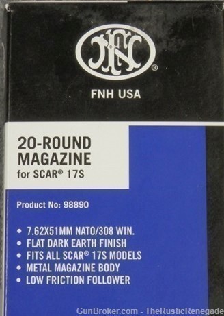 FN SCAR-17S 20 RD MAGAZINE MAG 7.62 308 98890 FN SCAR FDE-img-1