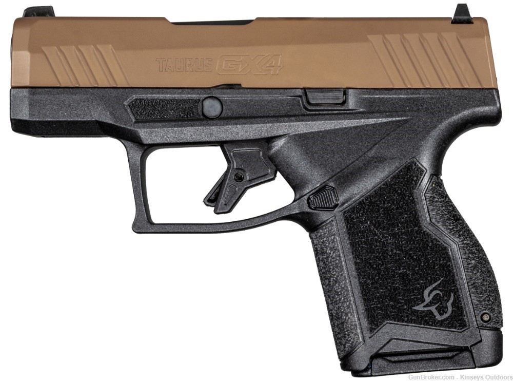 Taurus GX4 Pistol 9mm 3 in. Black/Troy Coyote 11 rd. -img-0
