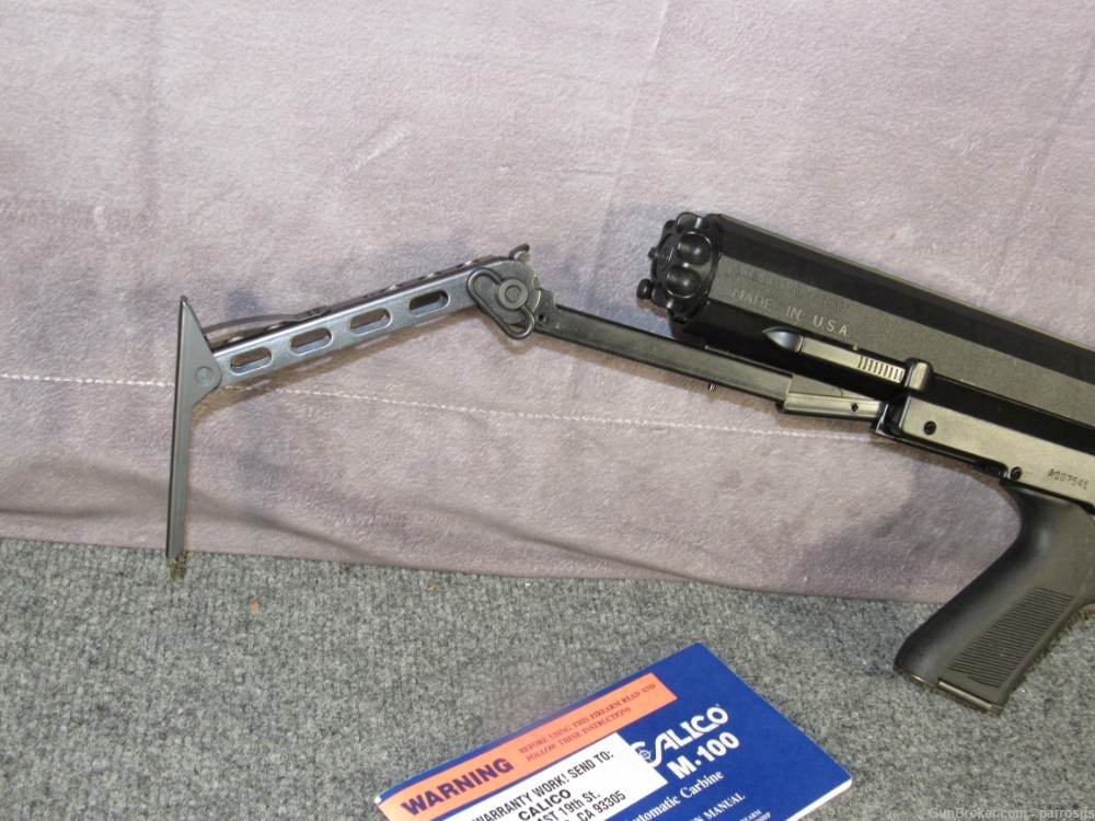 Calico M 100 Rifle 22 LR 16" 100 Rd Mag Folding Stock Bakersfield Nice!-img-11