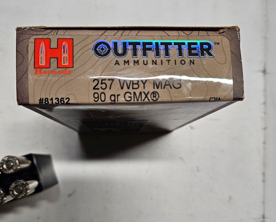Hornady Outfitter 257 Weatherby Magnum 90gr GMX Box of 20-img-2