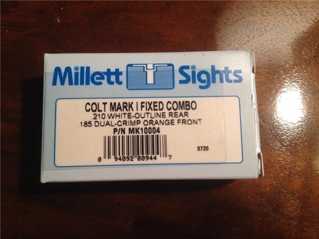 Colt Mark 1 Fixed Sight Combo Combat Millett NIB-img-0