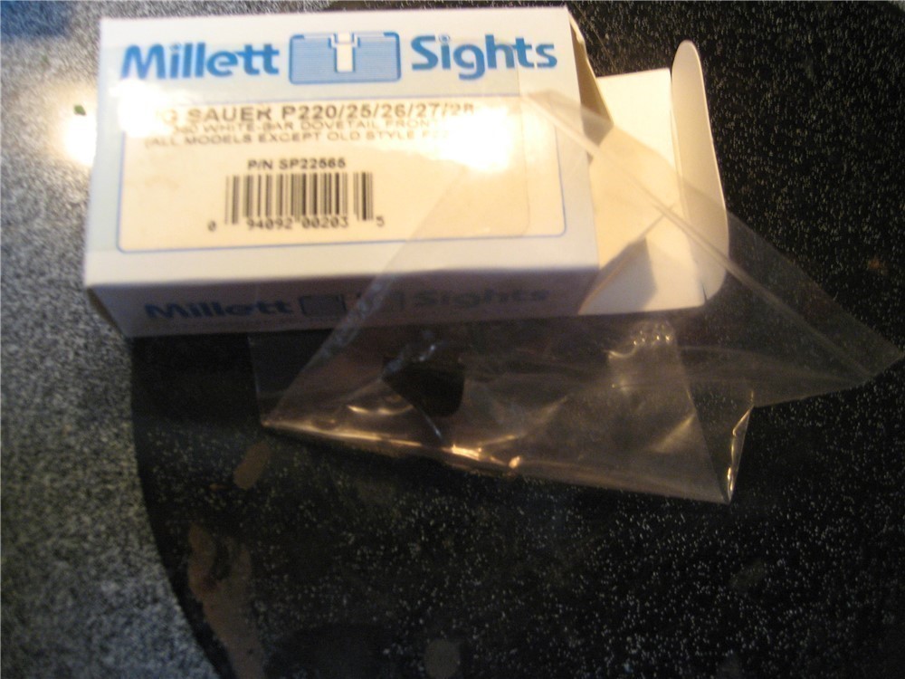 Millett Sights Sig Sauer P220/25/26/27/28 360 White Bar Front-img-0