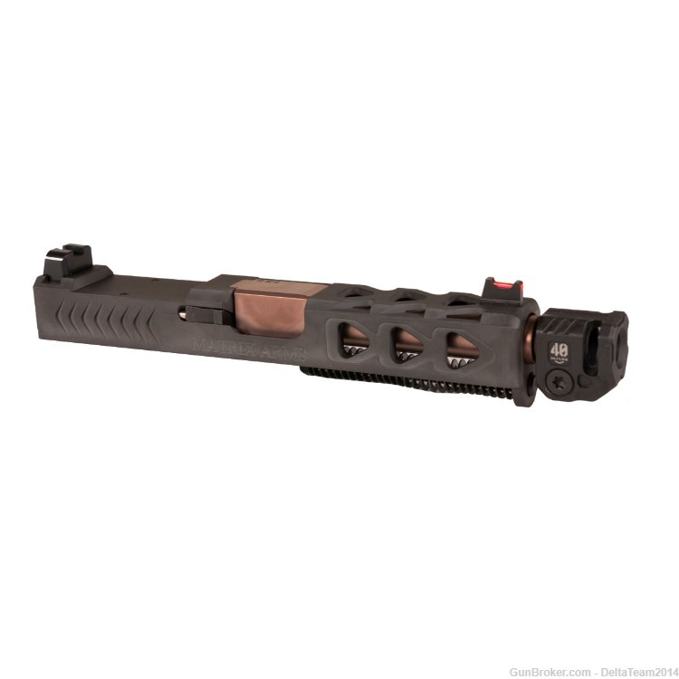 Complete Slide for Glock 19 - Strike Industries Quad Compensator-img-0