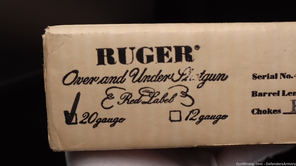 COLLECTOR Ruger Red Label 26" Barrel 20 GA Skeet Over Under O/U MFD 1989 -img-83