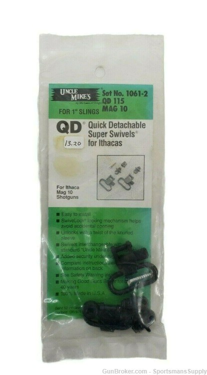 Uncle Mike's 1" Quick Detachable Sling Swivels for Ithacas NOS!!-img-0
