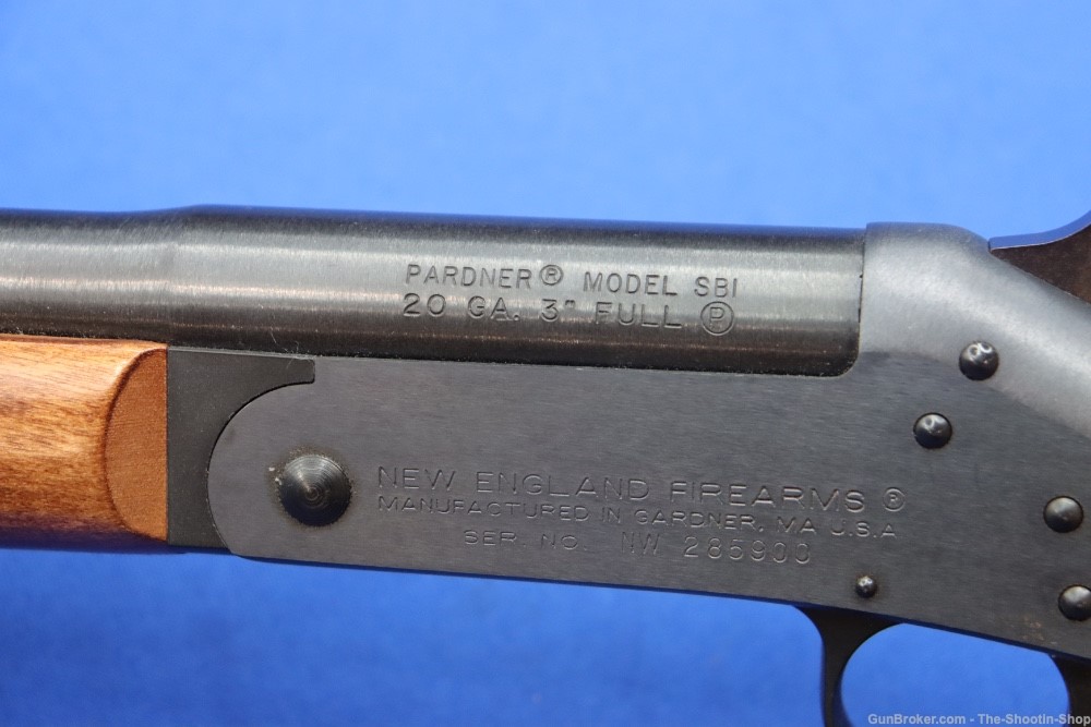New England Firearms Pardner SB1 Shotgun 20GA 25.5" Single Shot Wood NEF-img-15