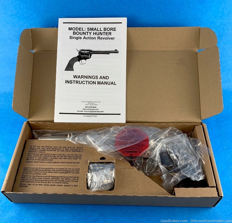 EAA Bounty Hunter SAA Revolver Nickel  .22 LR/.22 Mag 6 Rd-img-2