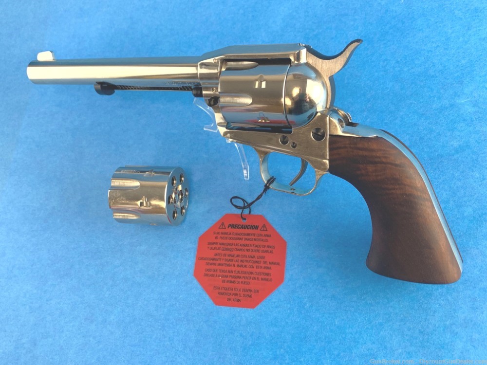 EAA Bounty Hunter SAA Revolver Nickel  .22 LR/.22 Mag 6 Rd-img-1