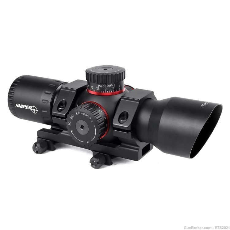 Compact Red Dot Sight Scope Style 35mm Tube Picatinny Mount + Cap-img-2